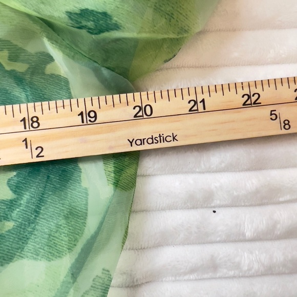 # A240 Nancy Cottagecore Green Floral Puff Sleeve Dress Tie Back Bow NWT S - Picture 10 of 10